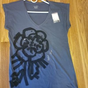 Women's Calvin Klein Gray SS Shirt (NWT)